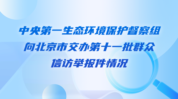 中央第一生态环境保护督察组向北京市交办第十一批群众信访举报件情况