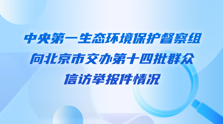 中央第一生态环境保护督察组向北京市交办第十四批群众信访举报件情况